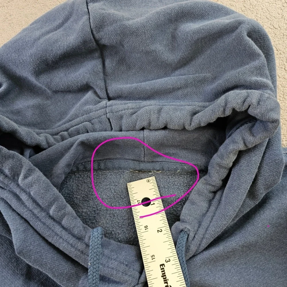 The North Face Hoodie Mens‎ Blue Box NSE Graphic Fleece Lined Relaxed Drawstring